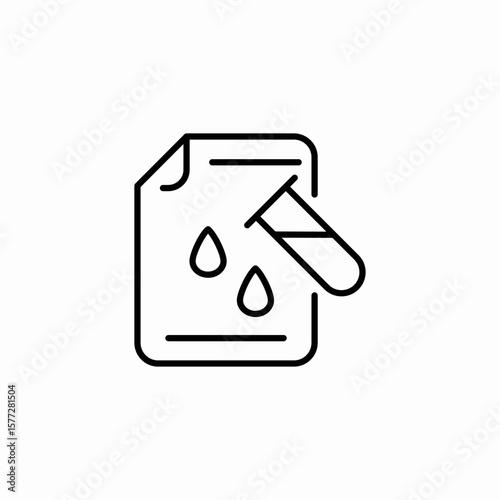 blood test report icon sign vector