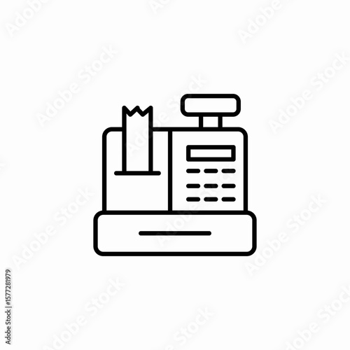 cashier machine icon sign vector
