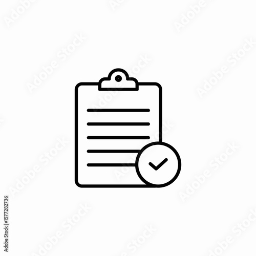 clipboard check icon sign vector