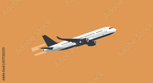 Airplane Taking Off Illustration