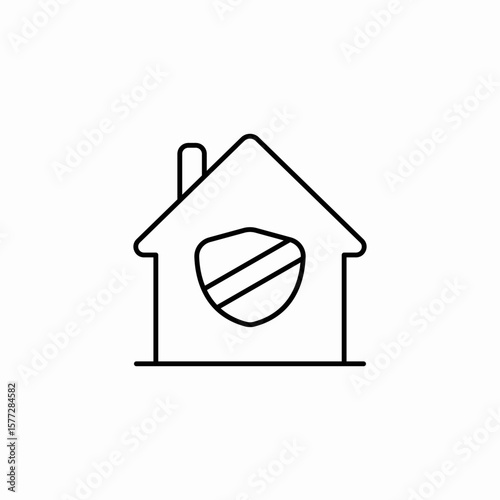 house insurance icon sign vector