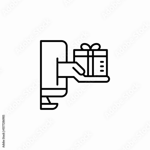 online gift offer icon sign vector