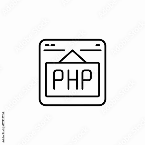 php webpage icon sign vector