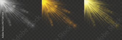 Sunlight or Flare Light Isolated on Transparent Background