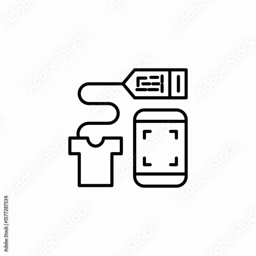 price tag scanner icon sign vector