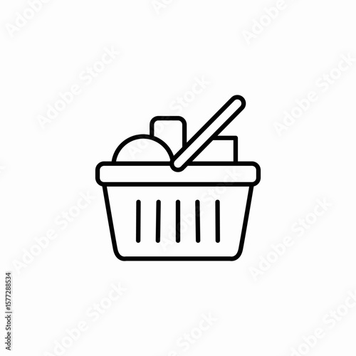 shopping basket icon sign vector