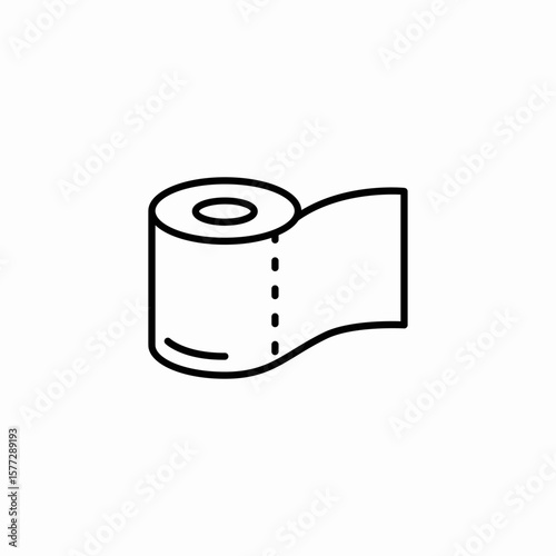thermal paper roll icon sign vector