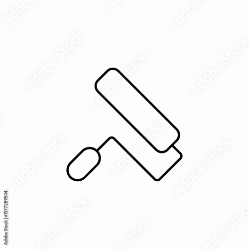 wall paint roller icon sign vector