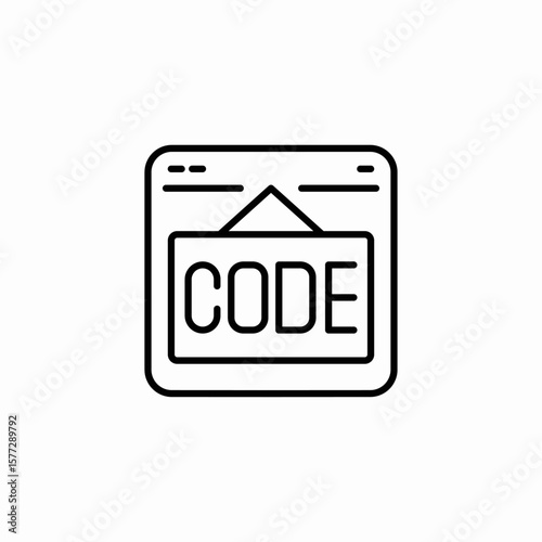 website code icon sign vector
