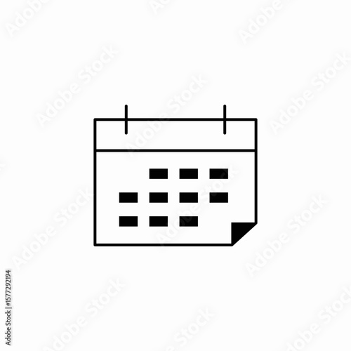 calendar month icon sign vector