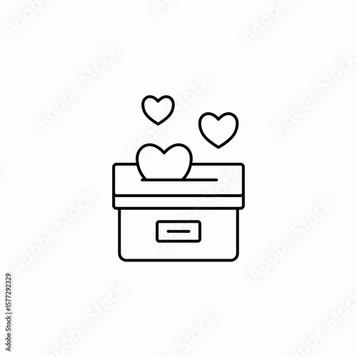 charity box icon sign vector