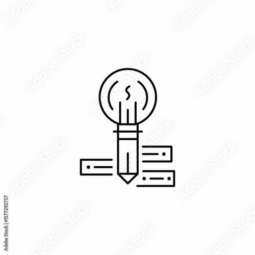 creative writing concept icon sign vector