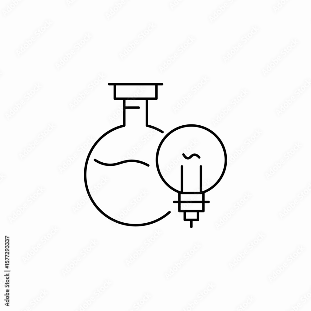 Obraz premium flask bulb icon sign vector
