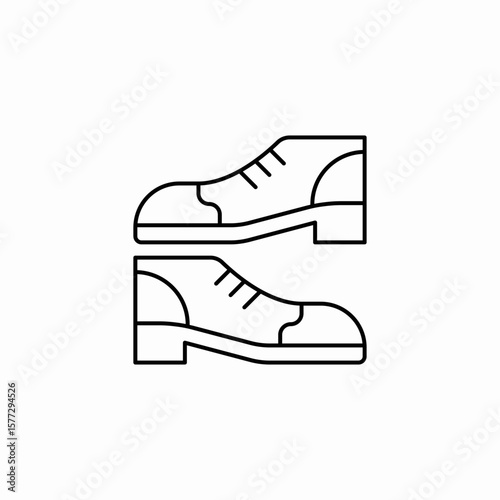 leather oxford shoes icon sign vector