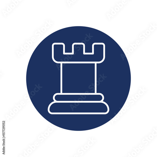 Fortress icon vector