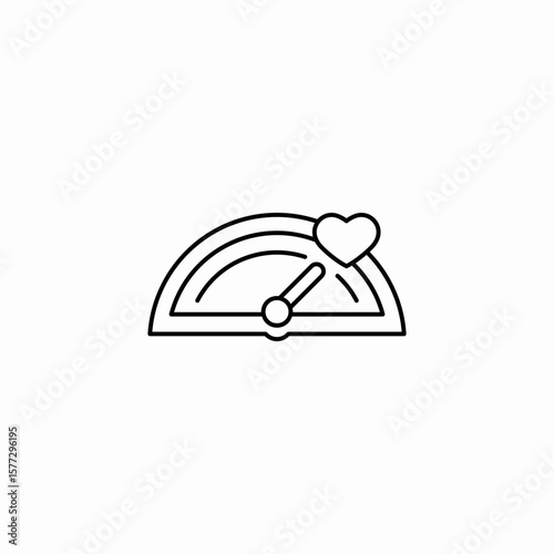 romance meter icon sign vector