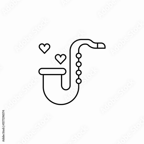 saxophone music icon sign vector