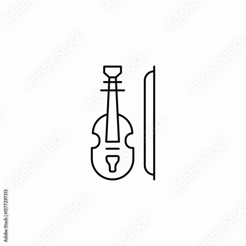 violin musical instrument icon sign vector