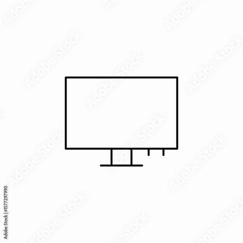 wide screen icon sign vector