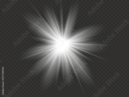 Sunlight or Flare Light Isolated on Transparent Background