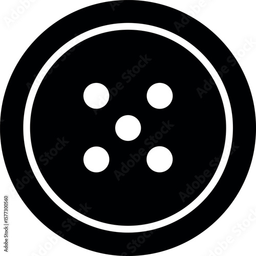 black button isolated on white