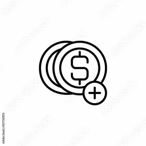 add money icon sign vector