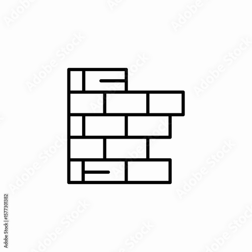 brick wall icon sign vector