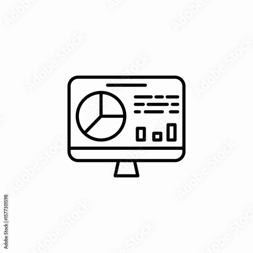 data monitor icon sign vector
