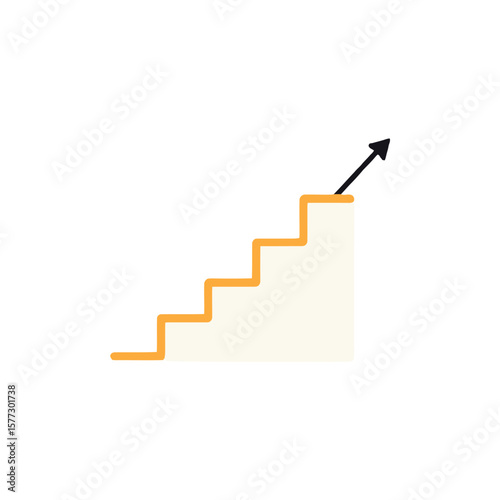 business graph on white background