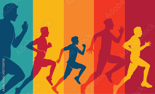 Great elegant colorful vector editable marathon poster background design for your marathon championship event	