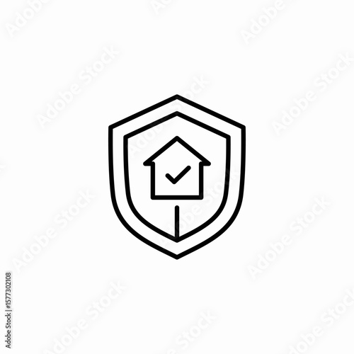 home insurance icon sign vector