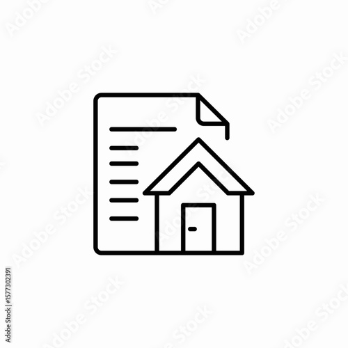 housing contract icon sign vector