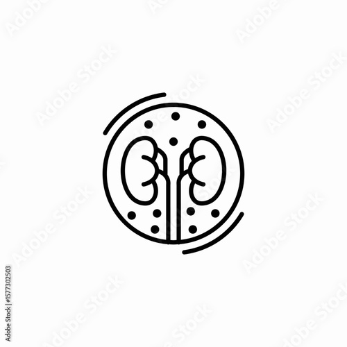 kidney health icon sign vector