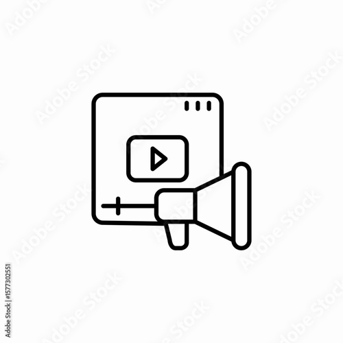 media promotion icon sign vector