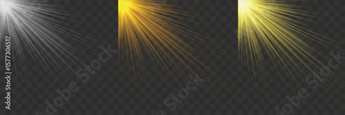 Sunlight or Flare Light Isolated on Transparent Background