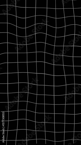 Abstract black and white wavy grid background animation