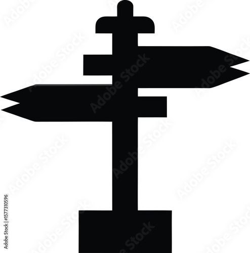 Directional sign Basic Straight Filled icon 