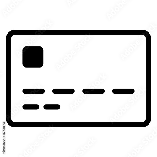 Icono tarjeta de crédito con líneas 
