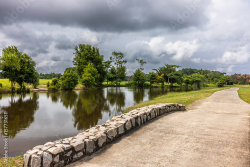 Lakowe Lakes, a residential and recreational area in Lagos, Nigeria. Polpular for its 18 hole golf course. Shot on 2 July 2025.