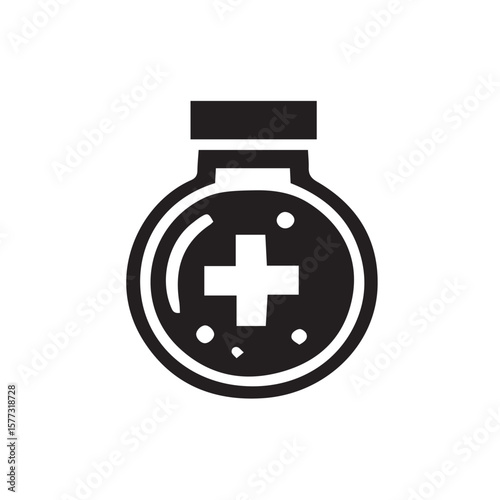 vector illustration of a medicine bottle