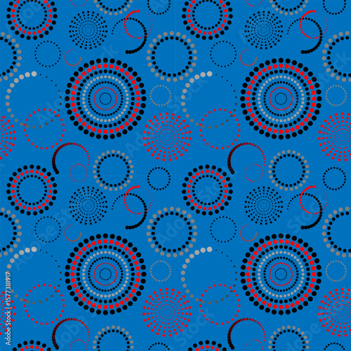 seamless geometric pattern of concentric circles, vector