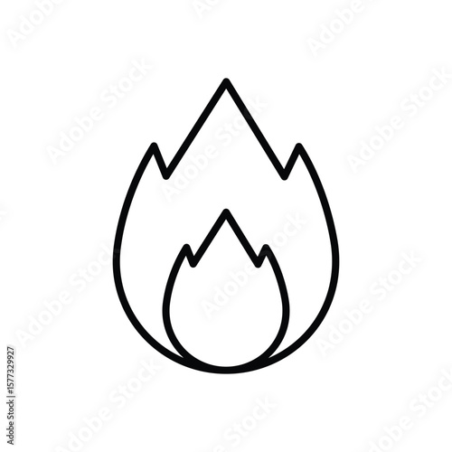 Flamable icon vector