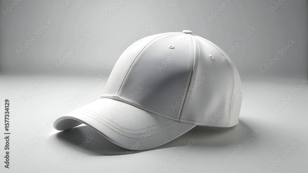 Fototapeta premium High-Quality 3D Render of Simple Hash Baseball Cap on Clean Background