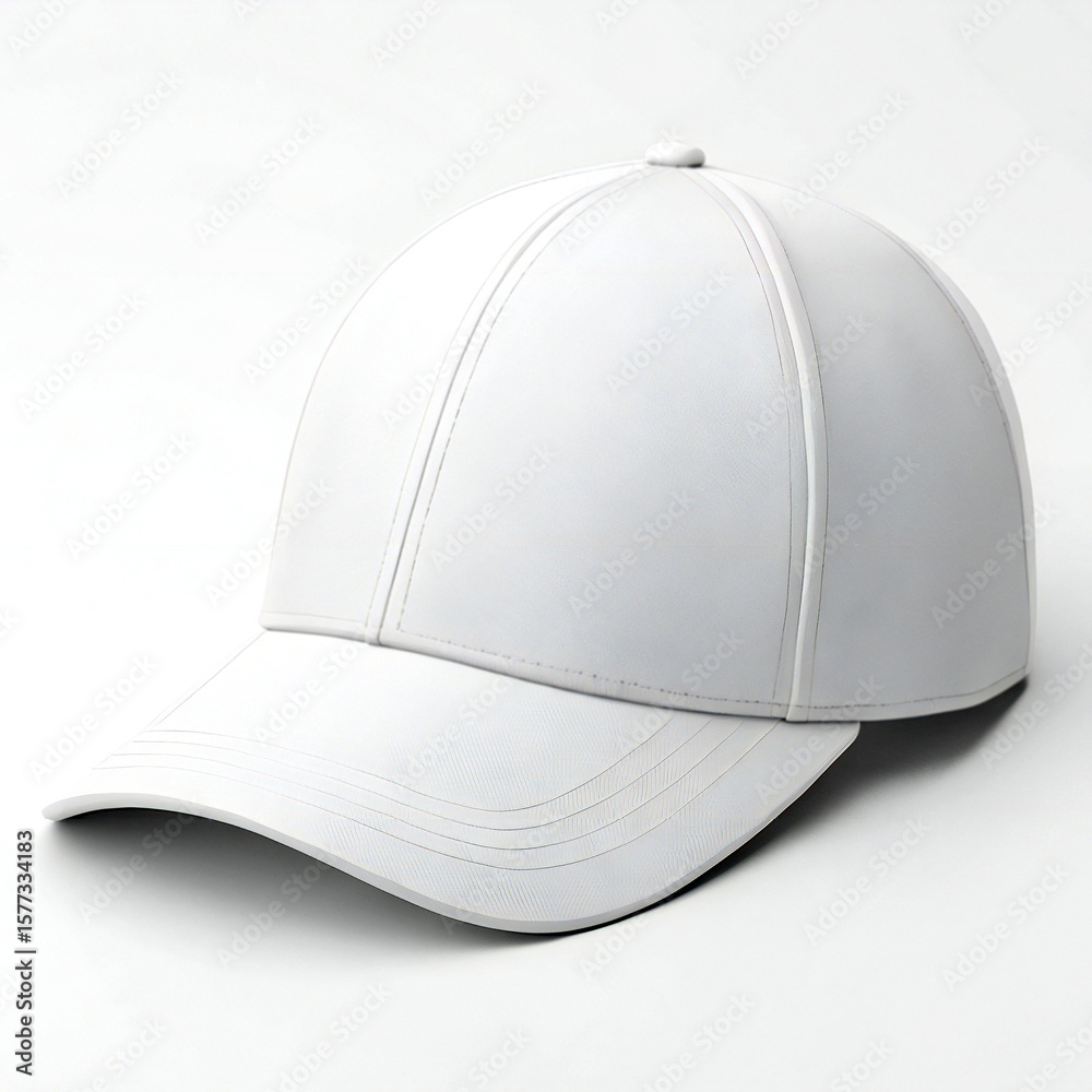 High-Quality 3D Render of Simple Hash Baseball Cap on Clean Background High-Quality 3D Render of Simple Hash Baseball Cap on Clean Background