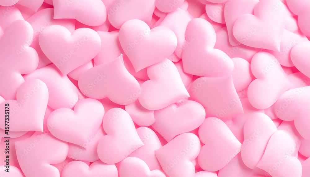 Obraz premium Pink hearts pattern