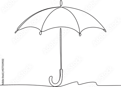 black umbrella isolated on white