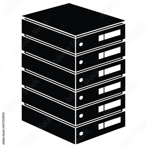 Efficient Office Organization Stacked Ring Binders for Document Management