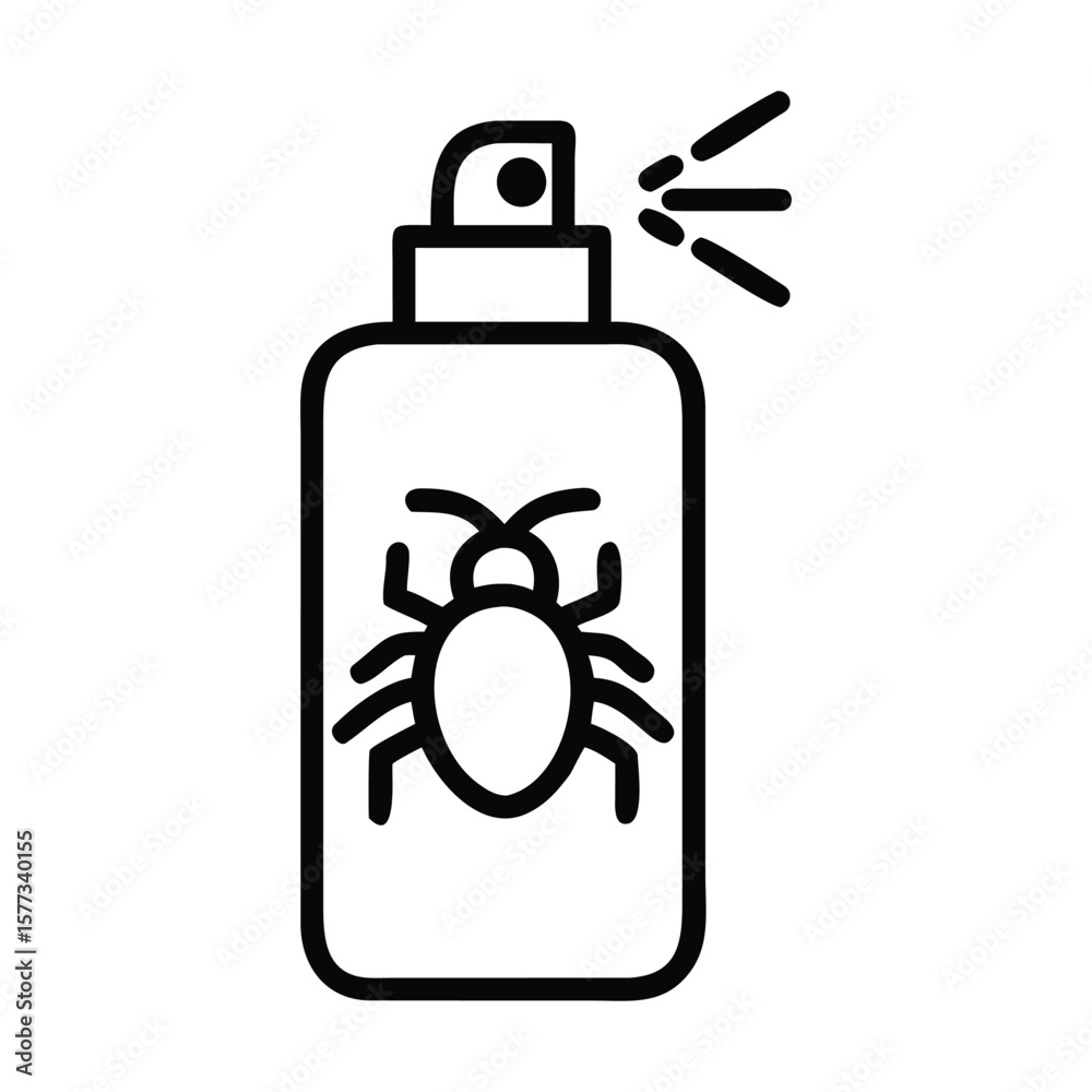 spray from ticks line icon vector illustration spray from ticks line icon vector illustration