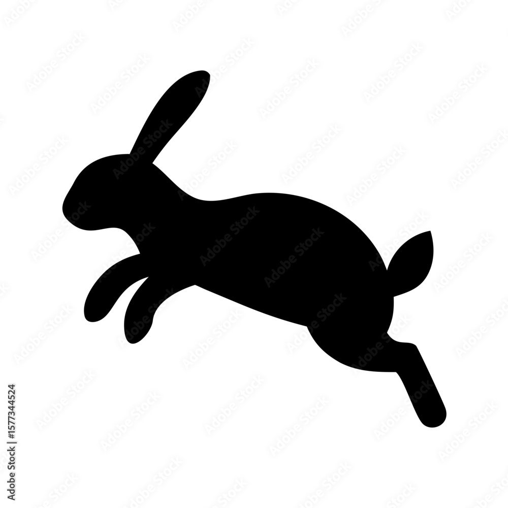 Fototapeta premium Jumping Rabbit: The Agile and Adorable Hopper