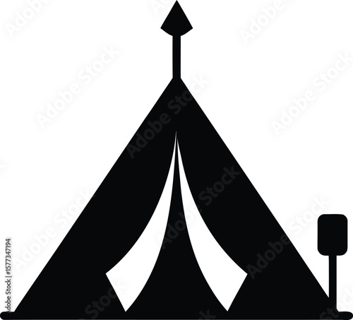 Vintage camping and outdoor adventure emblems